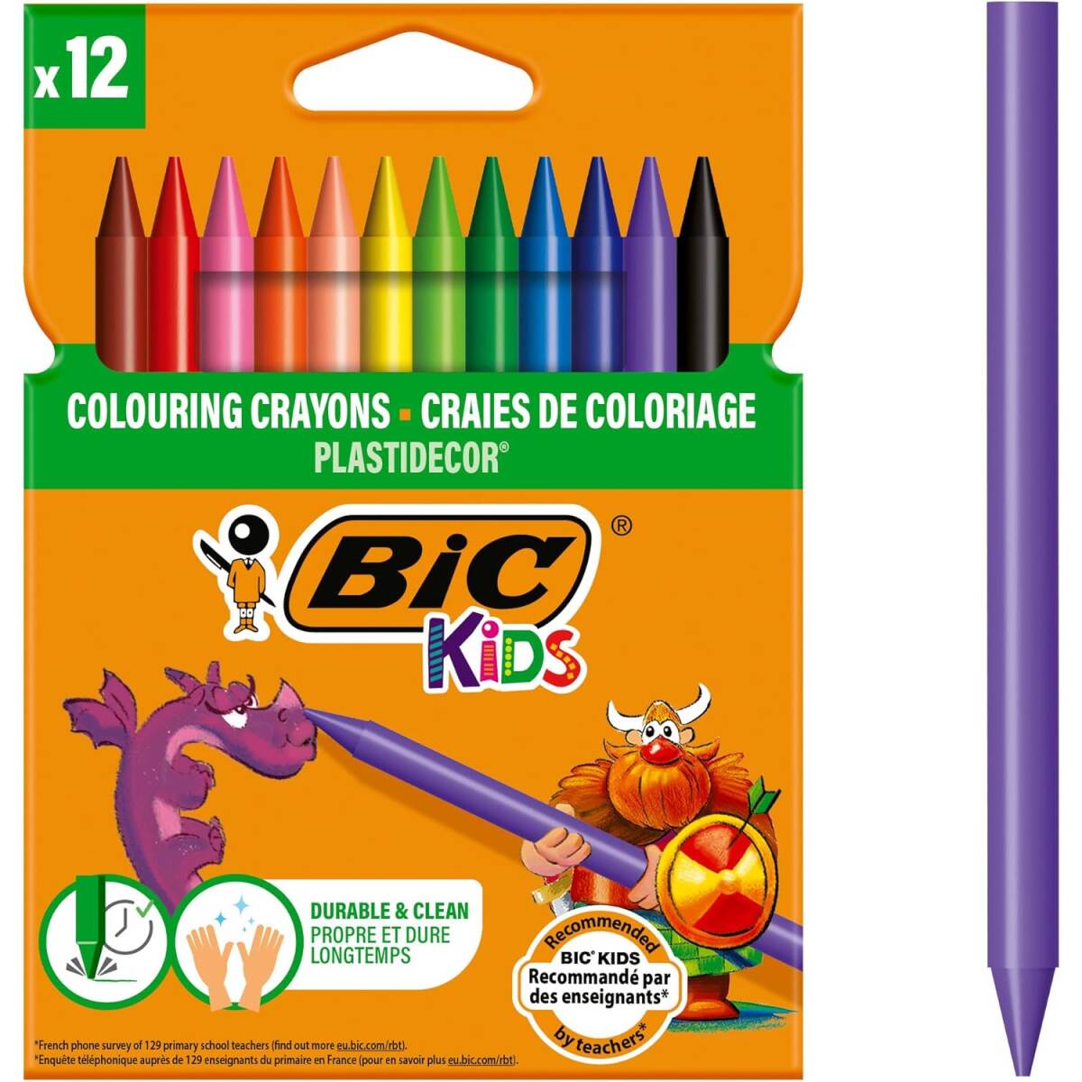 PASTELLI CERA BIC PLASTIDECOR 12 COL.