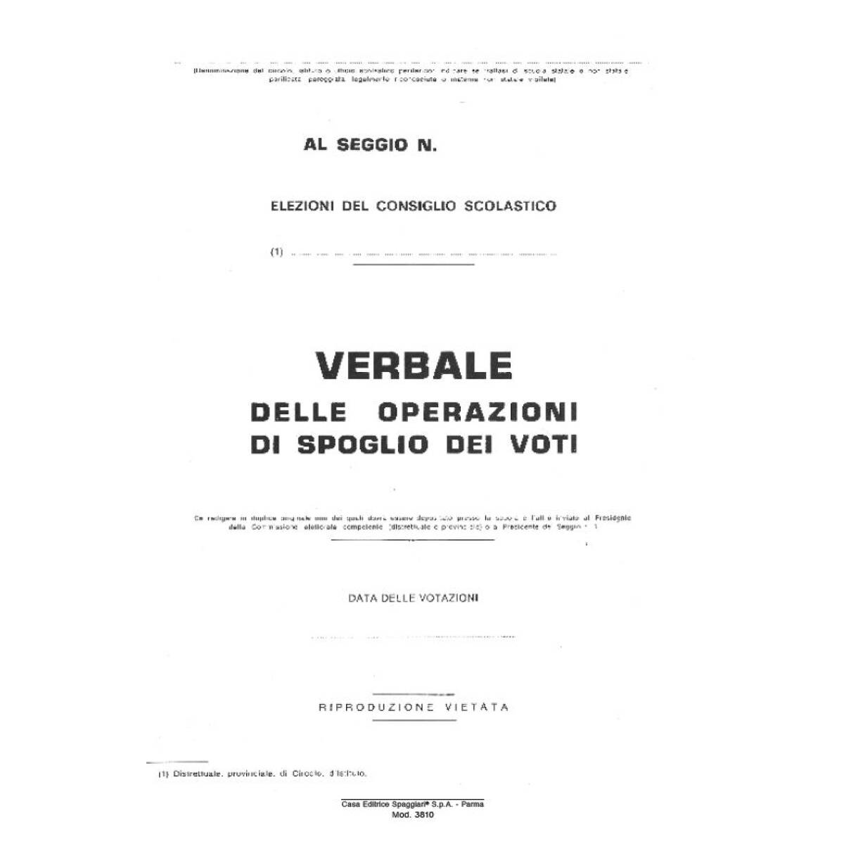VERBALE SPOGLIO VOTI