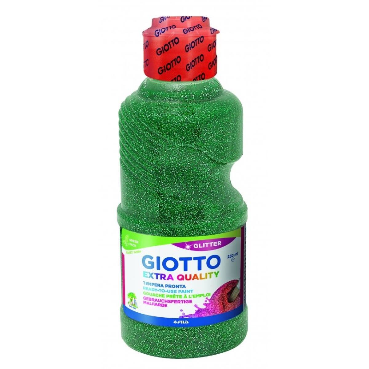 TEMPERA 250ML GLITTER VERDE FILA