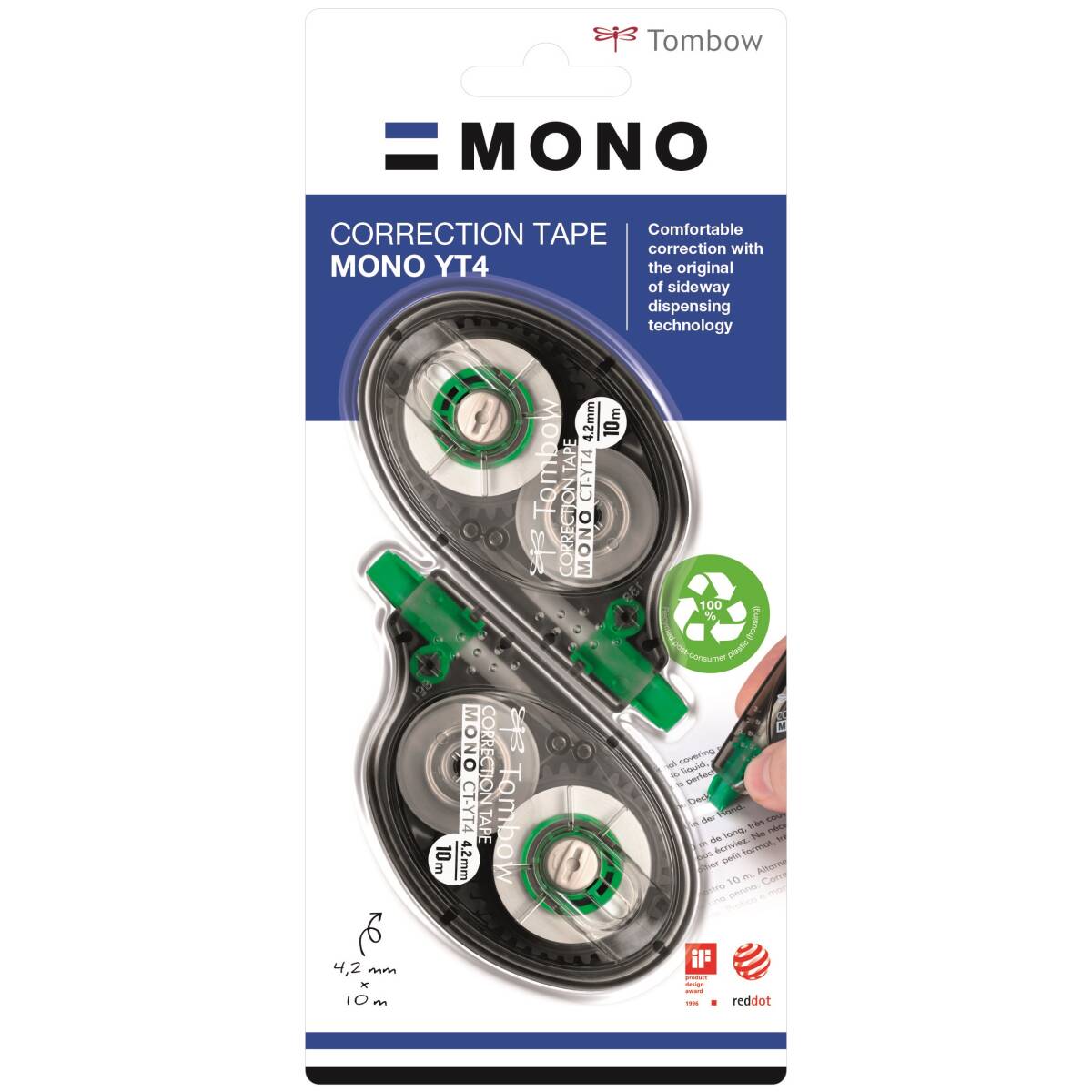 CORRETTORE TOMBOW  4 MM X 10MT - 2PZ.