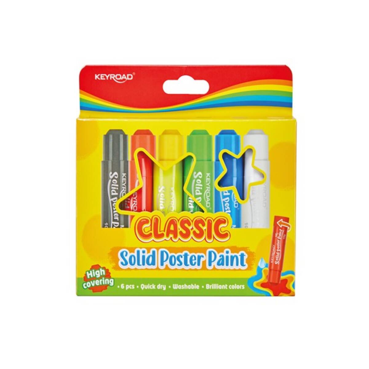 TEMPERA SOLIDA - SET 6 STICK COLORI ASS.