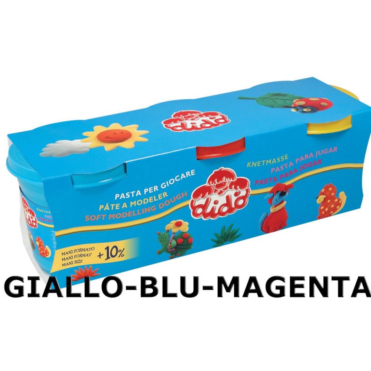 DIDO' TRIS 3 PZ GIA/MAG/BLU PERLATI