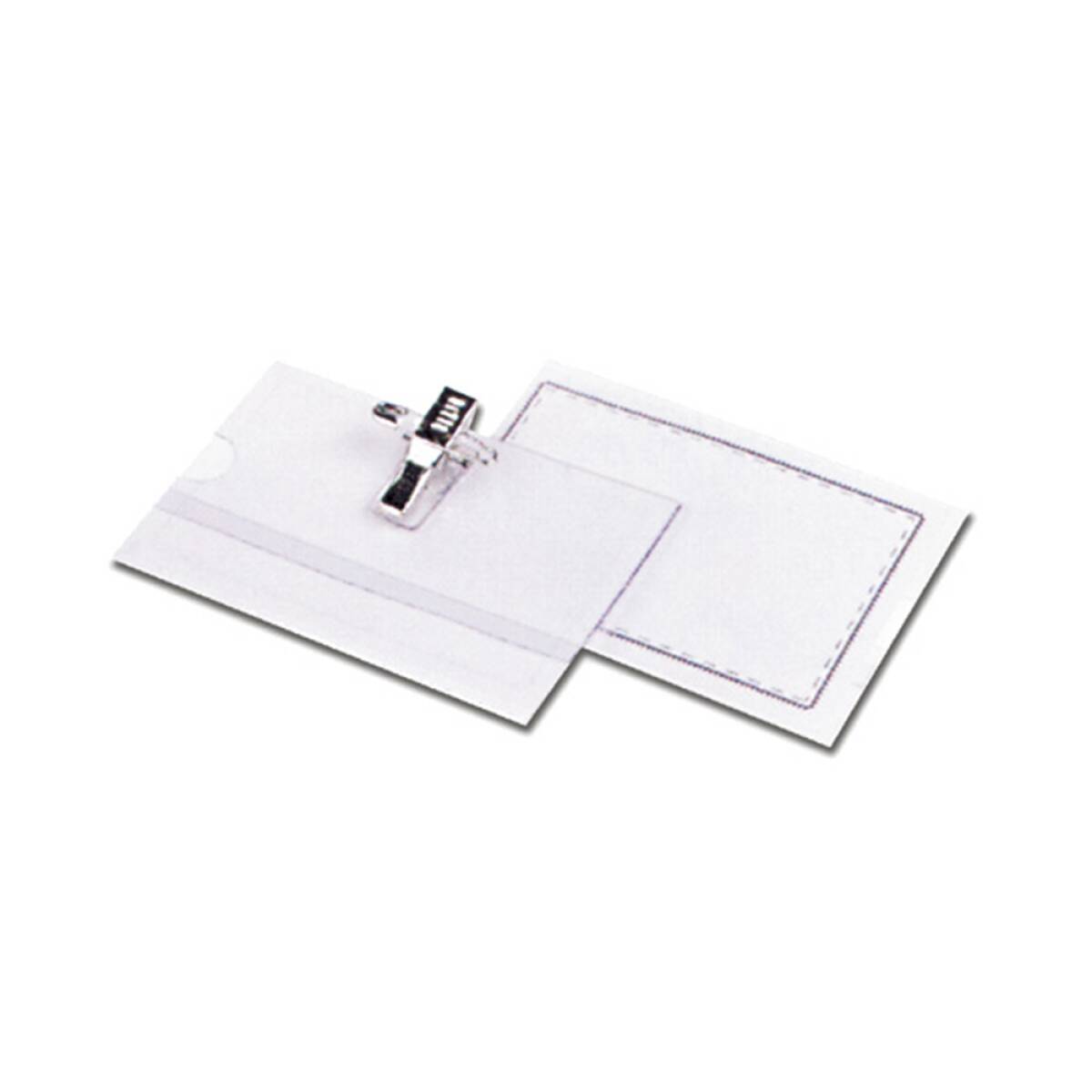 PORTANOME PVC SPILLA+CLIP CM. 6X9-50PZ.