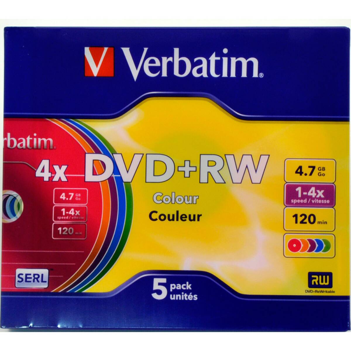 DVD+RW 4,7GB/120 MIN VERBATIM
