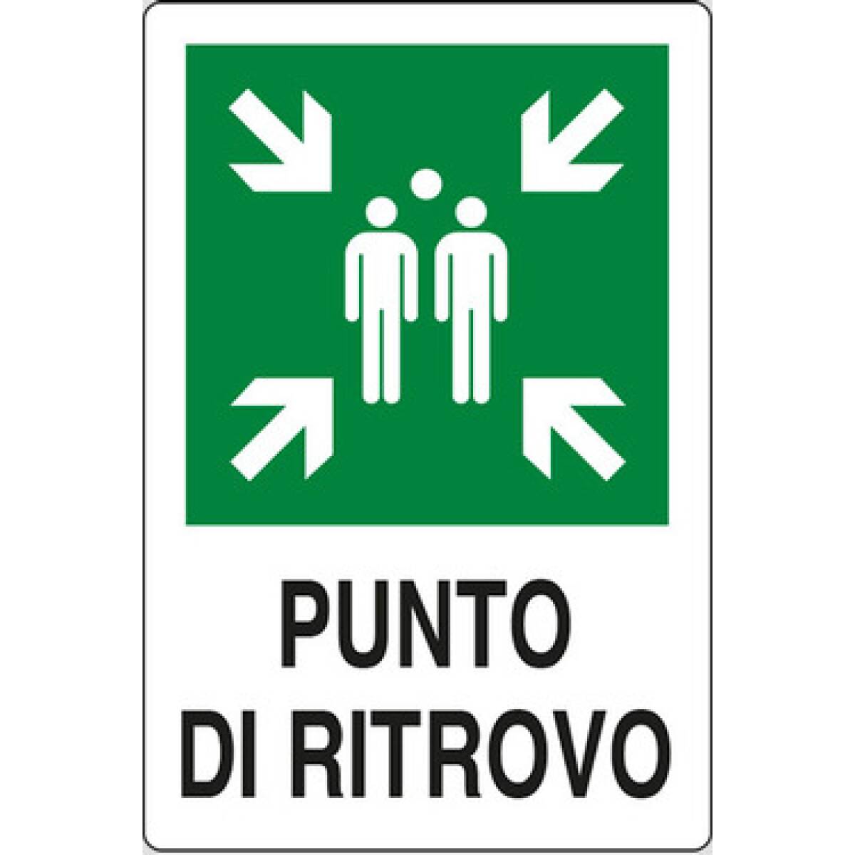 CARTELLO PUNTO RITROVO 50X35 ALLUM.