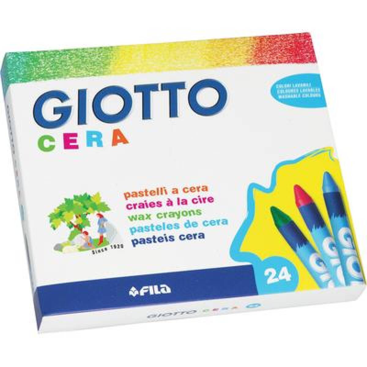 PASTELLI A CERA 24 COLORI ASS. FILA