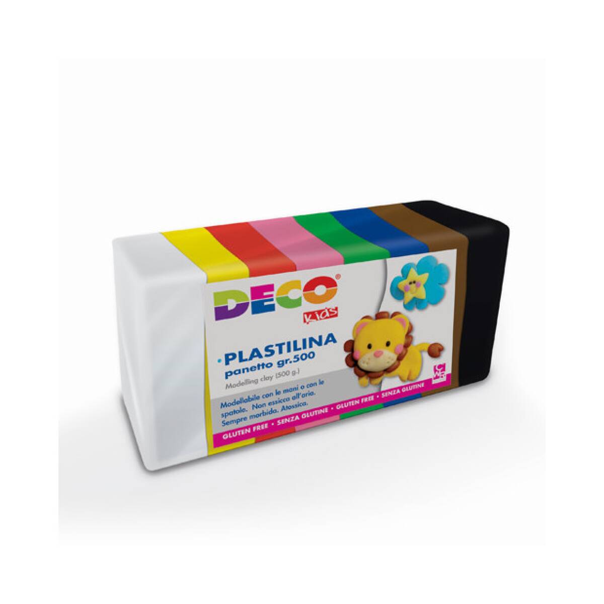 PLASTILINA PLASTICOLOR 8 COL ASS GR500