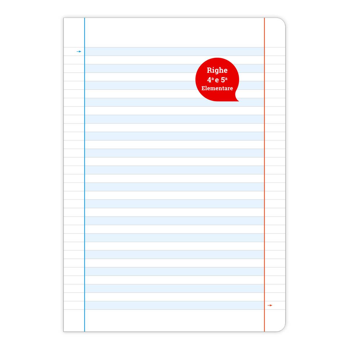 MAXI QUADERNO A4 INLINEA RIGHE IV E V EL 5PZ