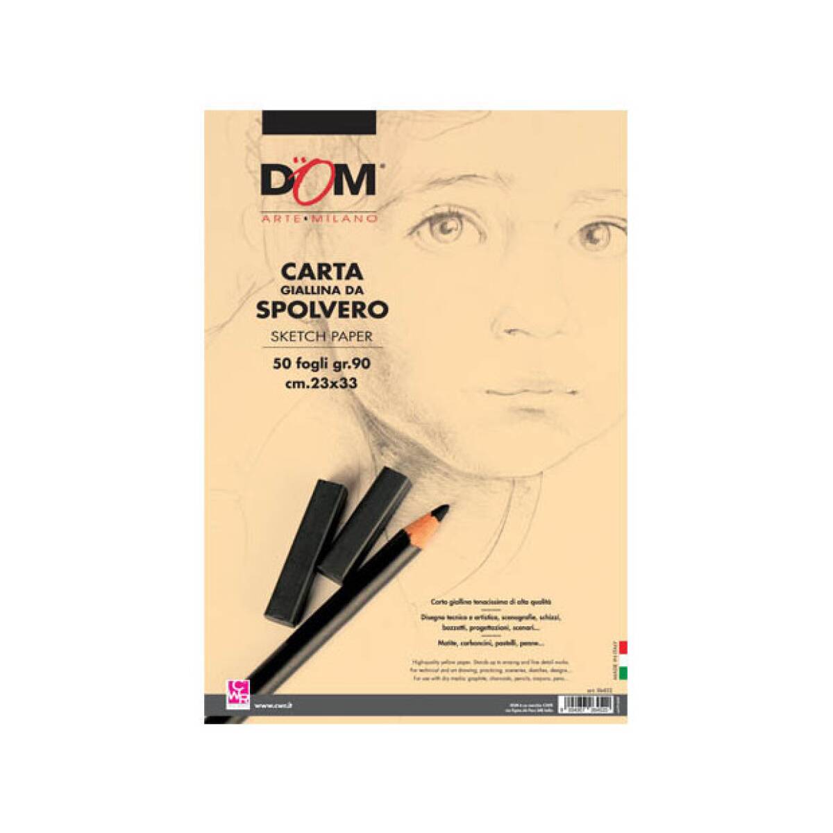 BLOCCO CARTA DA SPOLVERO 23X33 - 50 FG.