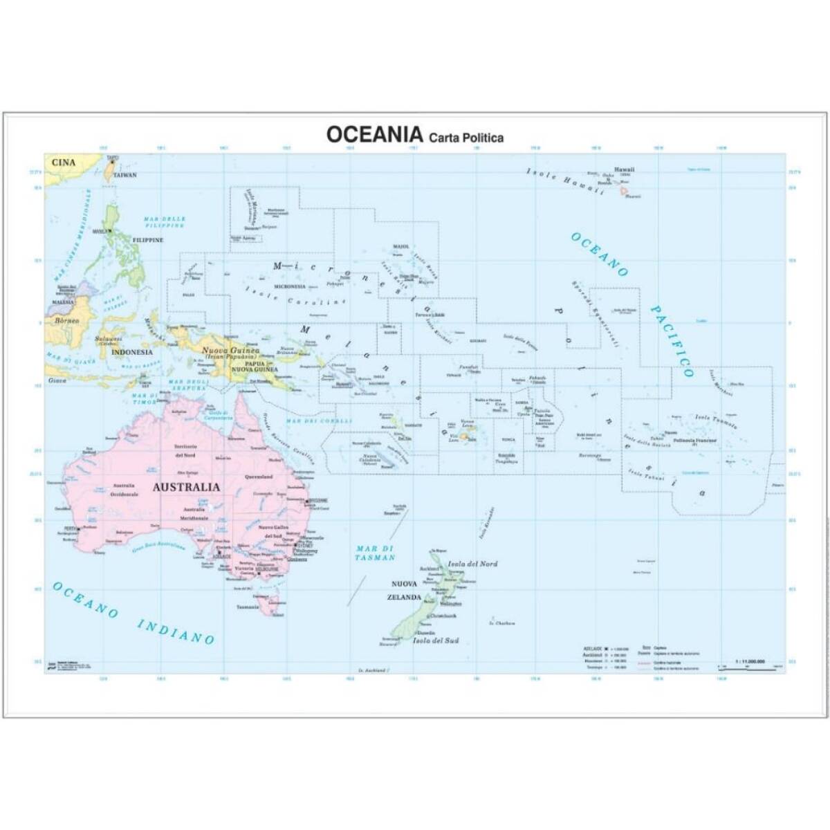 CARTINA GEOGRAFICA OCEANIA