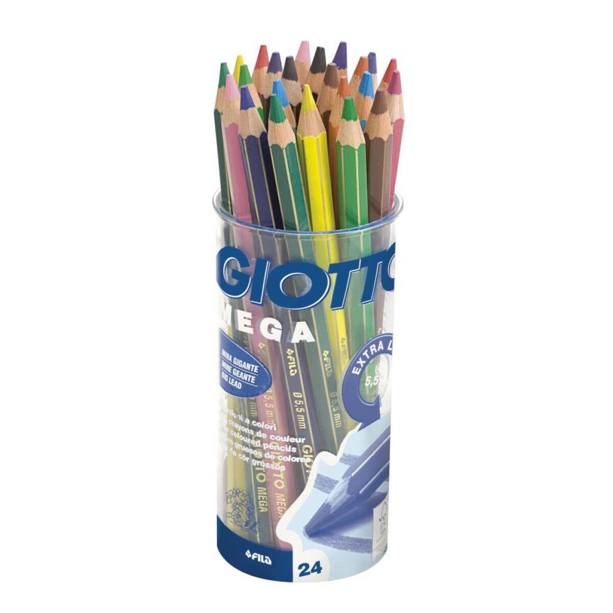 PASTELLI MEGA GIOTTO 24 PZ COL ASS.