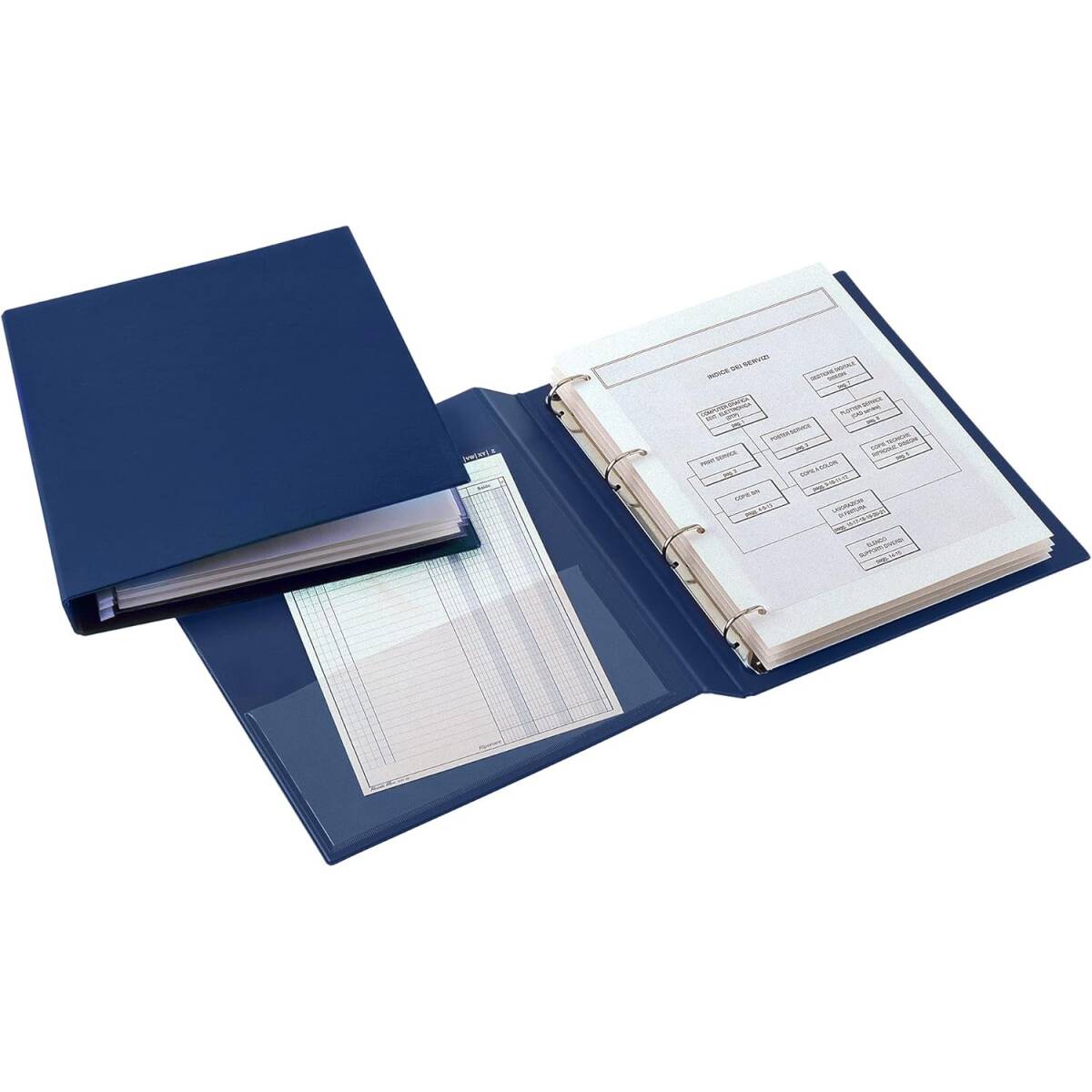 PORTALISTINO IN PVC 4AN D40 BLU