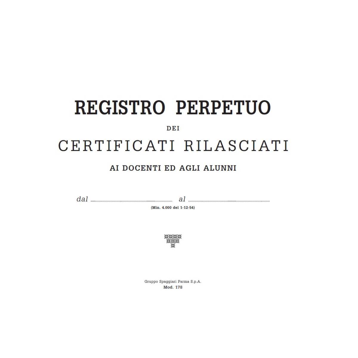REGISTRO CERTIFICATI -  21 FF.
