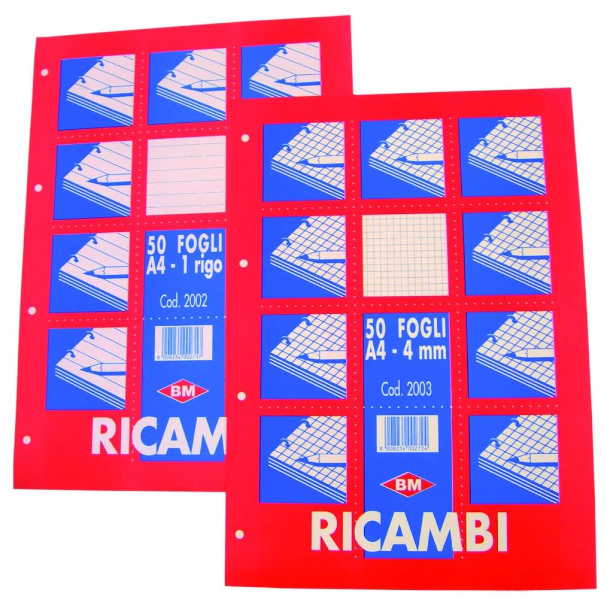 RICAM CARTA BIANCA 50 FG 15X21 QUADRI MM