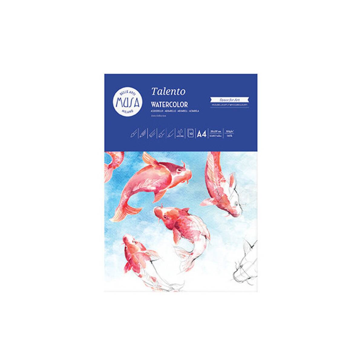 TALENTO - ACQUERELLO BLOCCO 10 FG. 300 GR. - A4