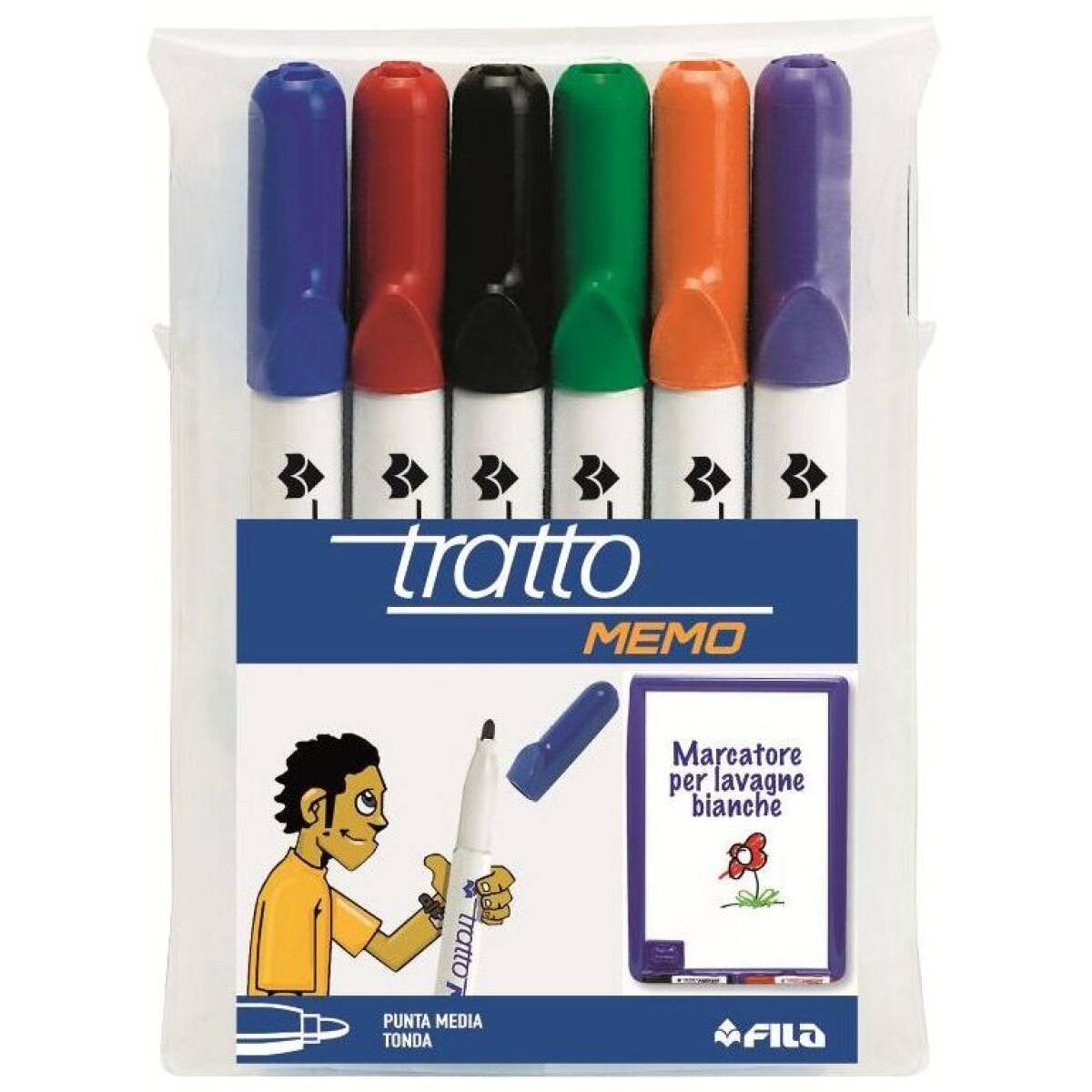 PENNARELLO LAVAGNA TRATTO MEMO  - 6 PZ.