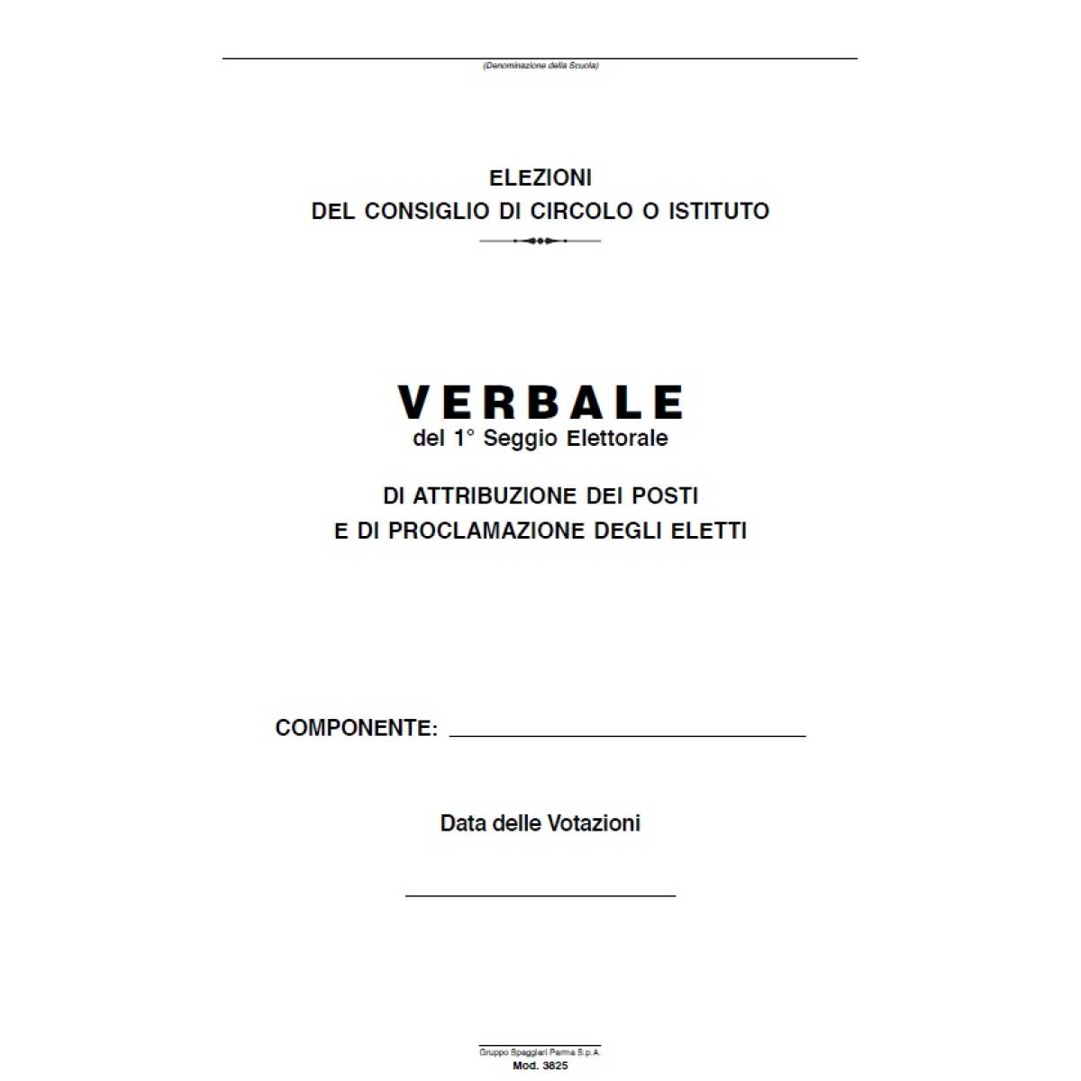 VERBALE DEL PRIMO SEGGIO