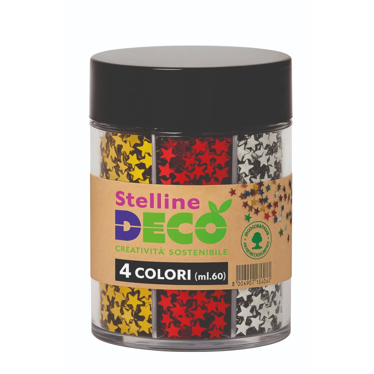 STELLINE METALLIZZATE ASSORTITE FLACONE