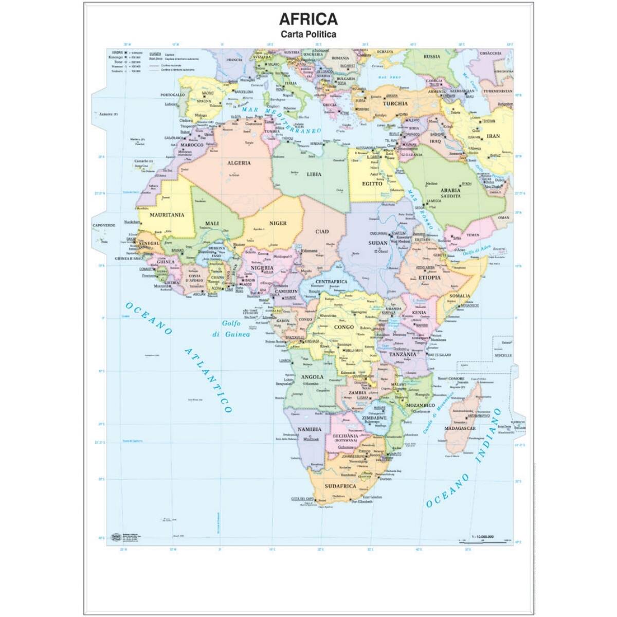 CARTINA GEOGRAFICA AFRICA