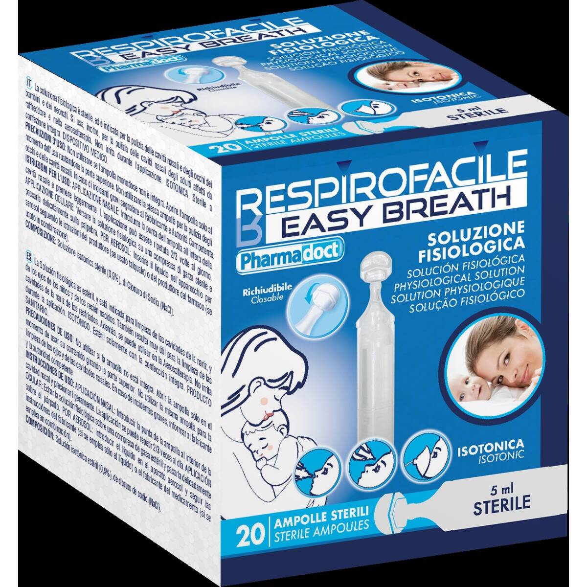 SOLUZIONE FISIOLOGICA 0,9%  5 ML. - CONF. 20 PZ.
