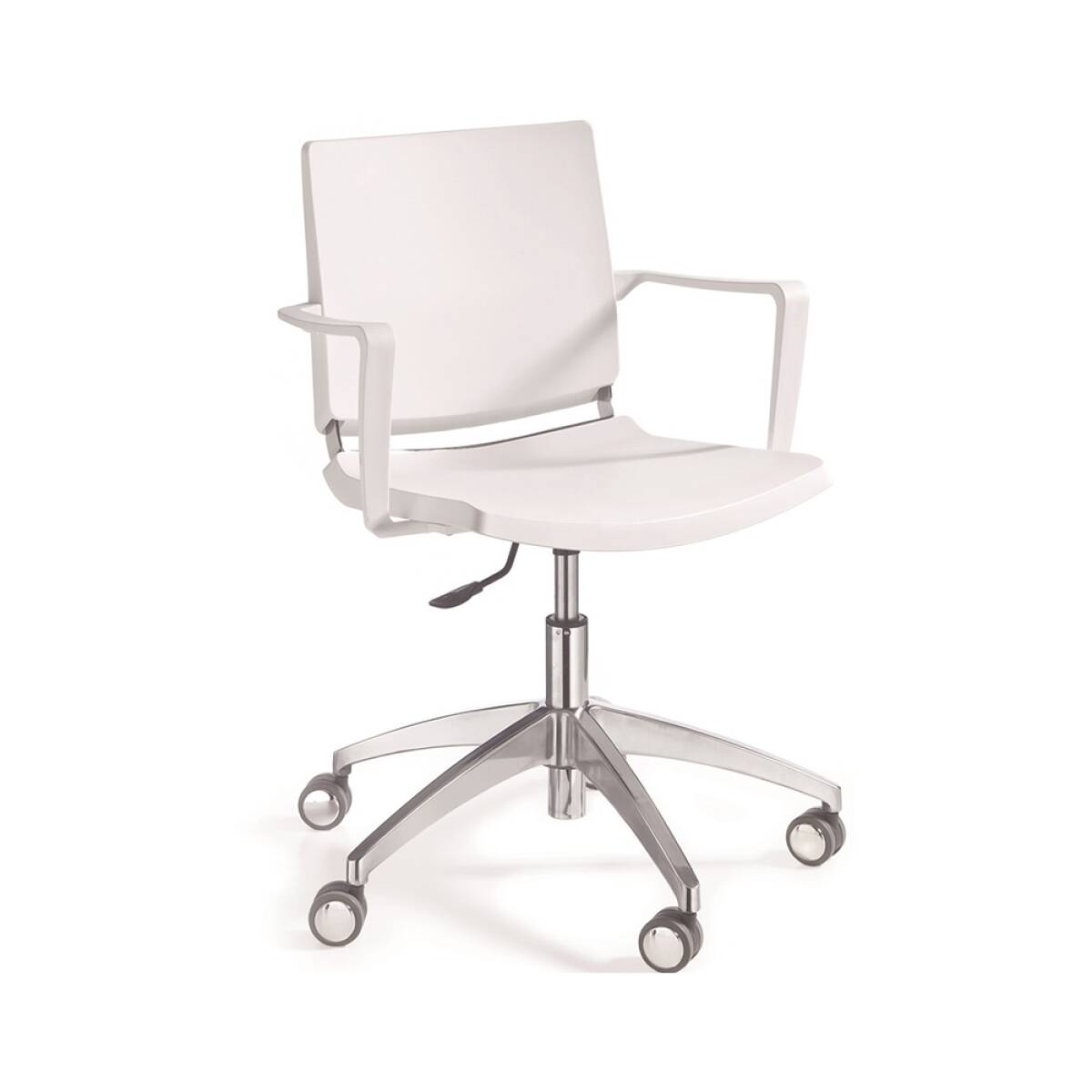 SEDIA ATHENA CON RUOTE BIANCO