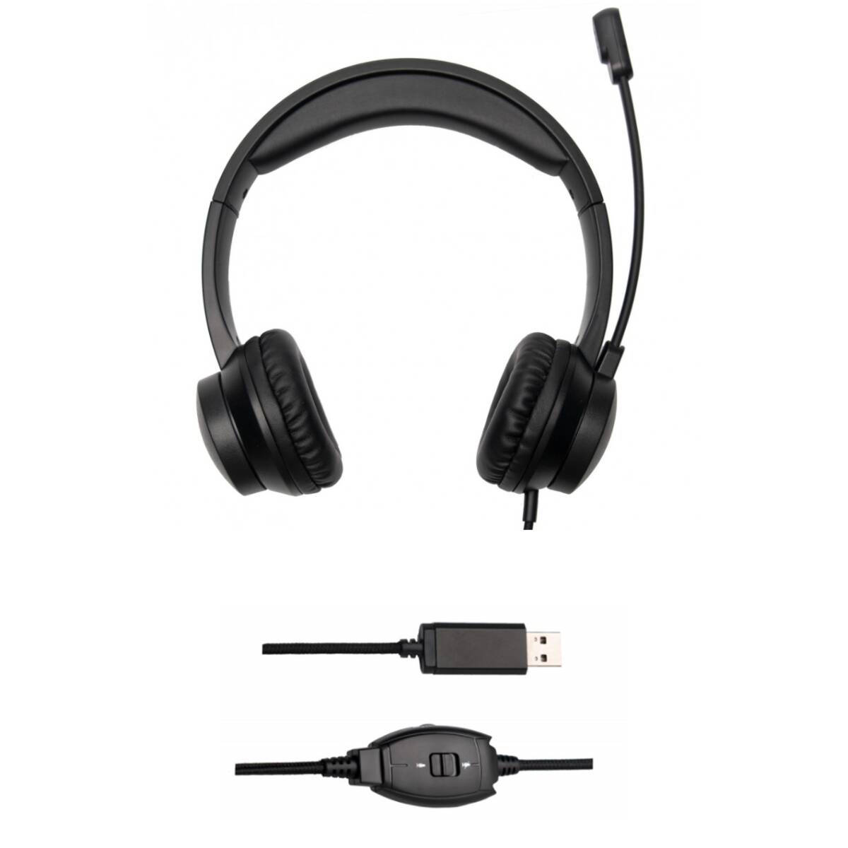 CUFFIA STEREO C/MICROFONO C/USCITA USB