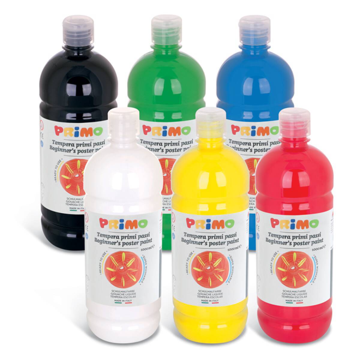 TEMPERA PRIMI PASSI 1000ML. - 6 COL. ASS