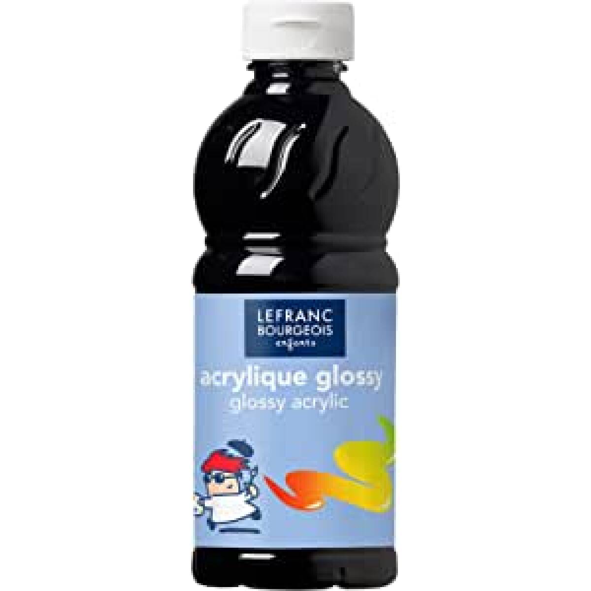 COLORE ACRIL. GLOSSY 500 ML NERO