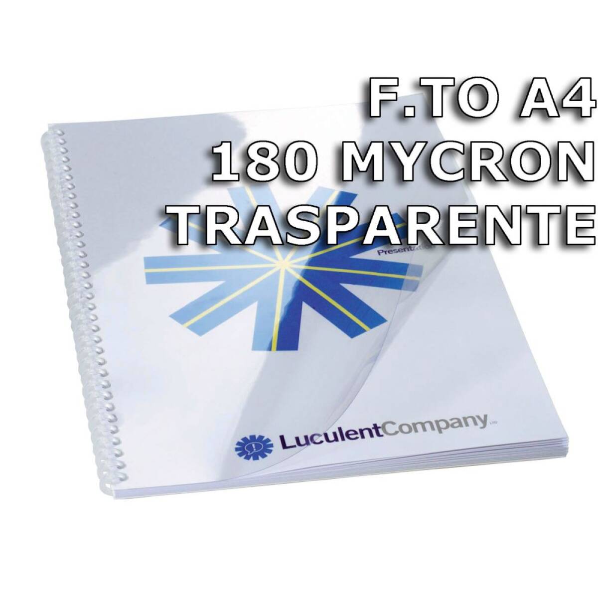FG COPERTINA TRASPARENTE 0180 A4 100PZ.