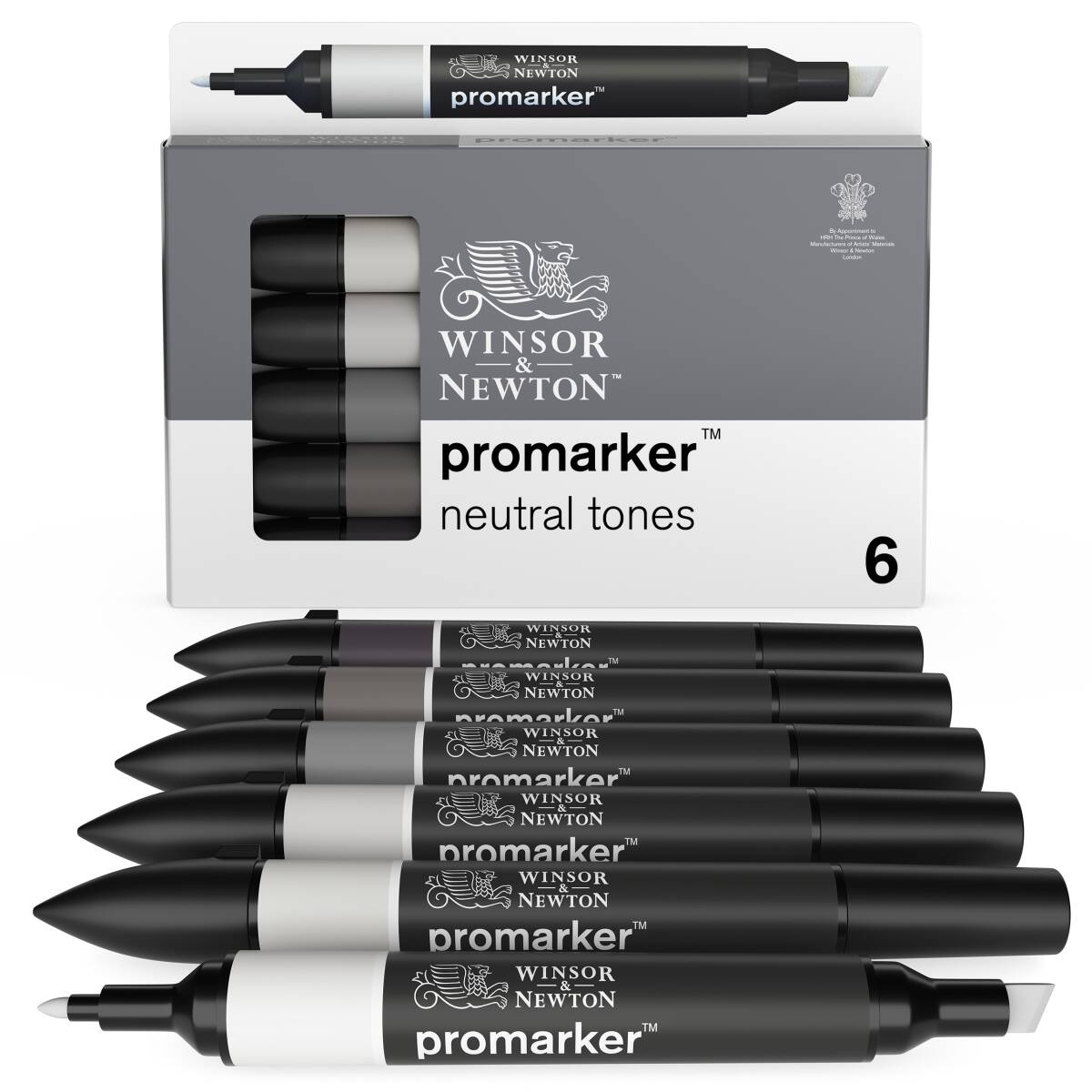 SET PROMARKER DOPPIA PUNTA PANTONE 6PZ. - NEUTRI