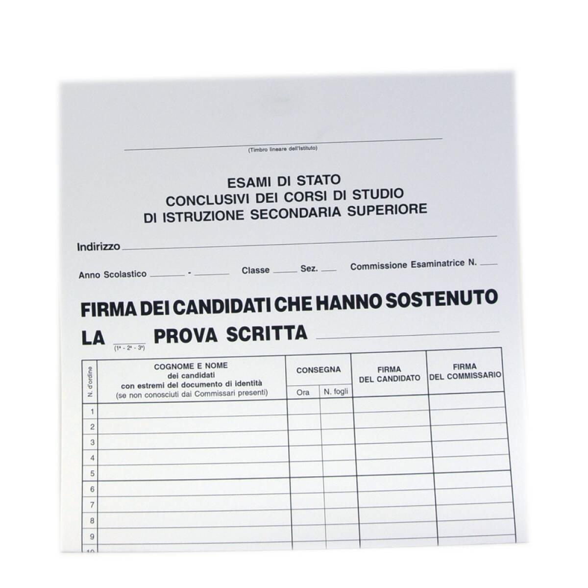FIRME CANDIDATI PROVA SCRITTA
