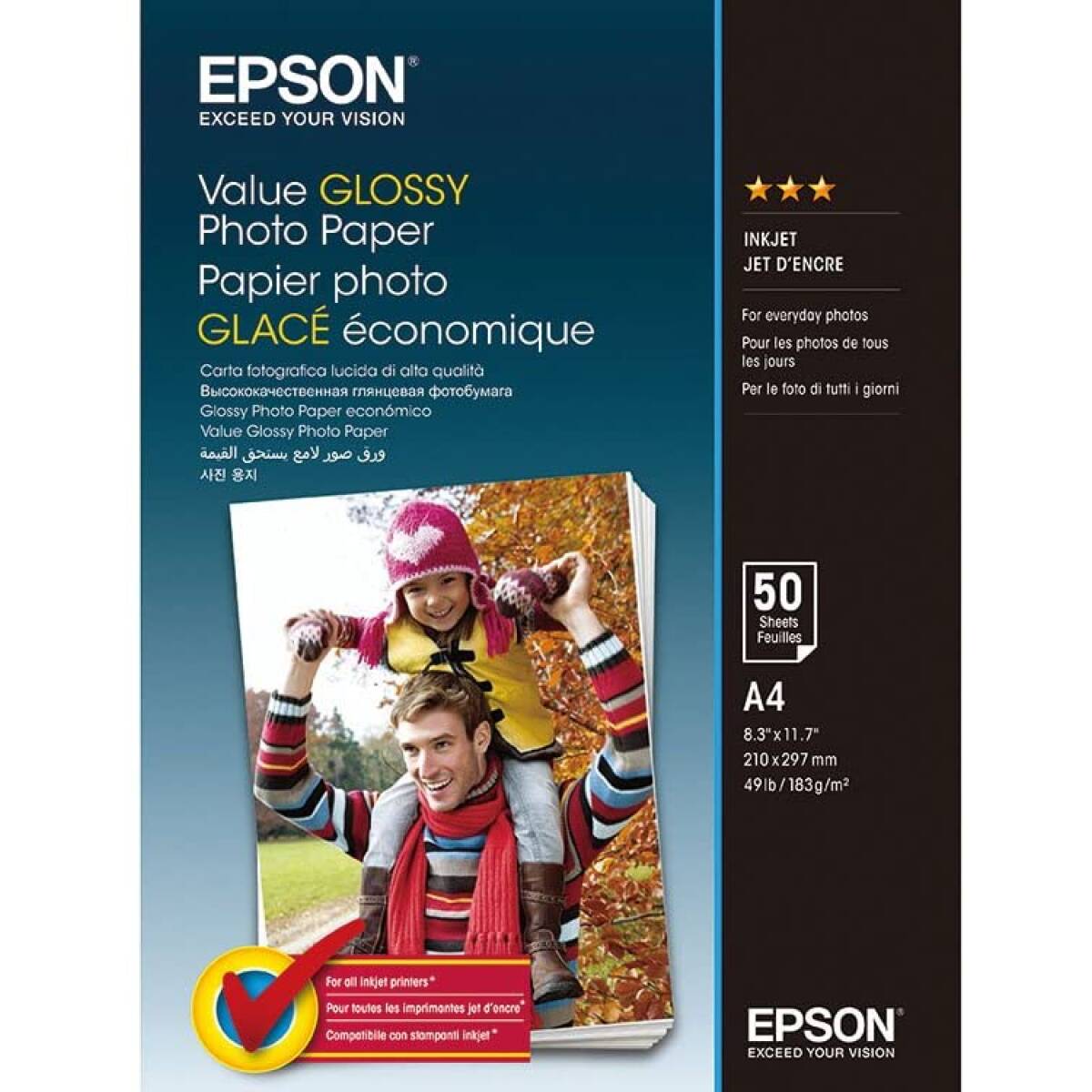 CARTA FOTOG.GLOSSY EPSON A4 50 FG 183GR.