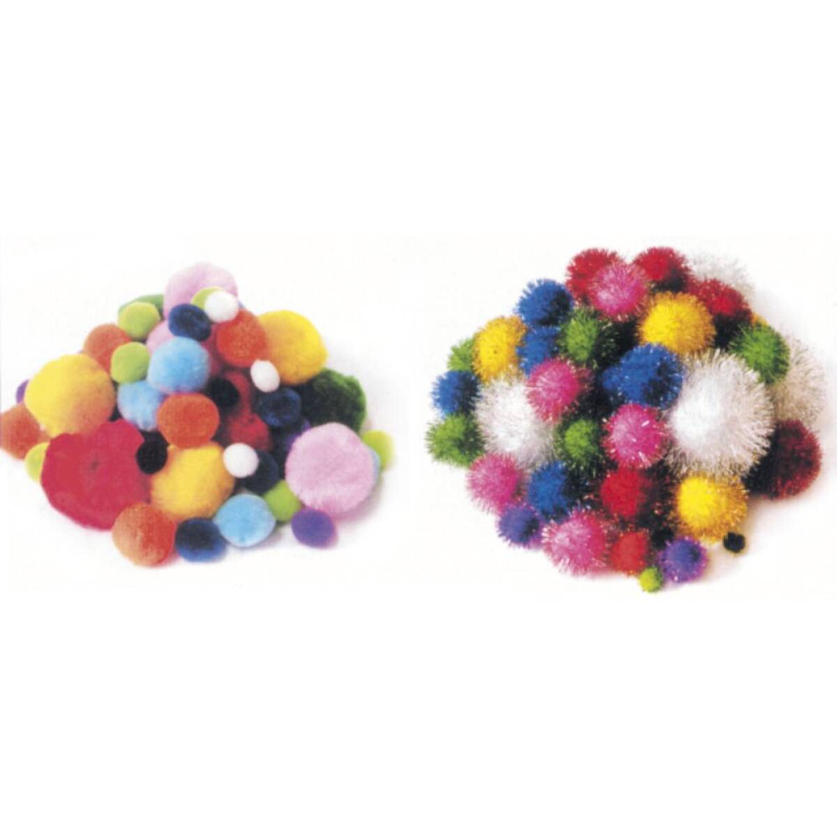 BUSTE 100 POMPONS D.13MM A 50MM ASS.