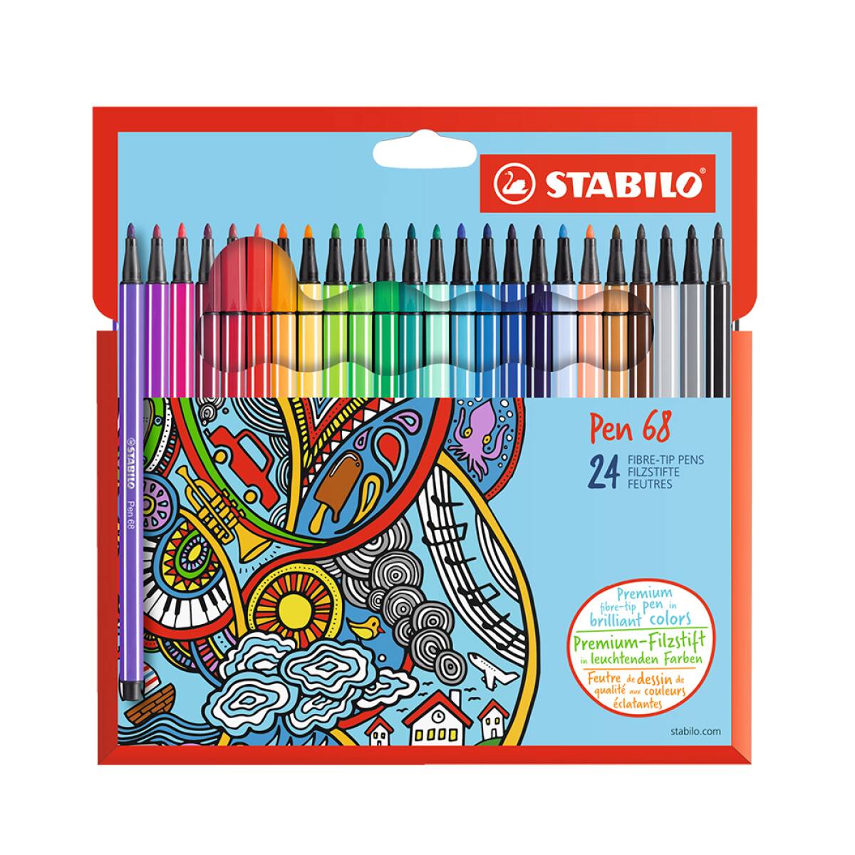 PENNARELLO STABILO PEN 68 24 COL ASS.