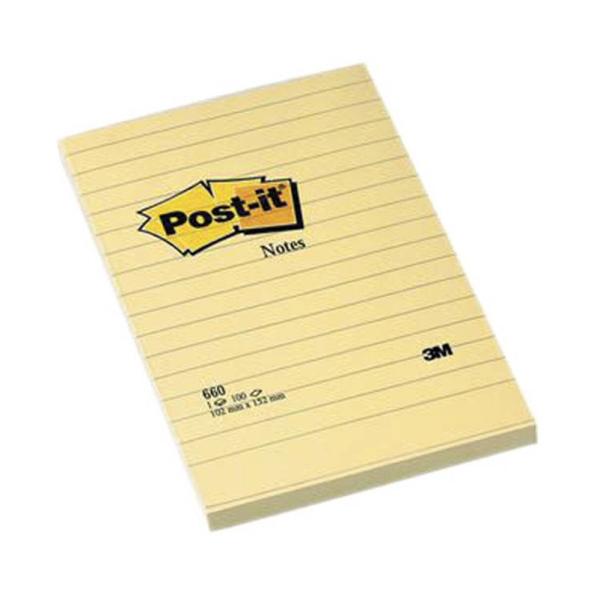 POST IT 660 102X152 RIGHE  GIALLO PASTEL