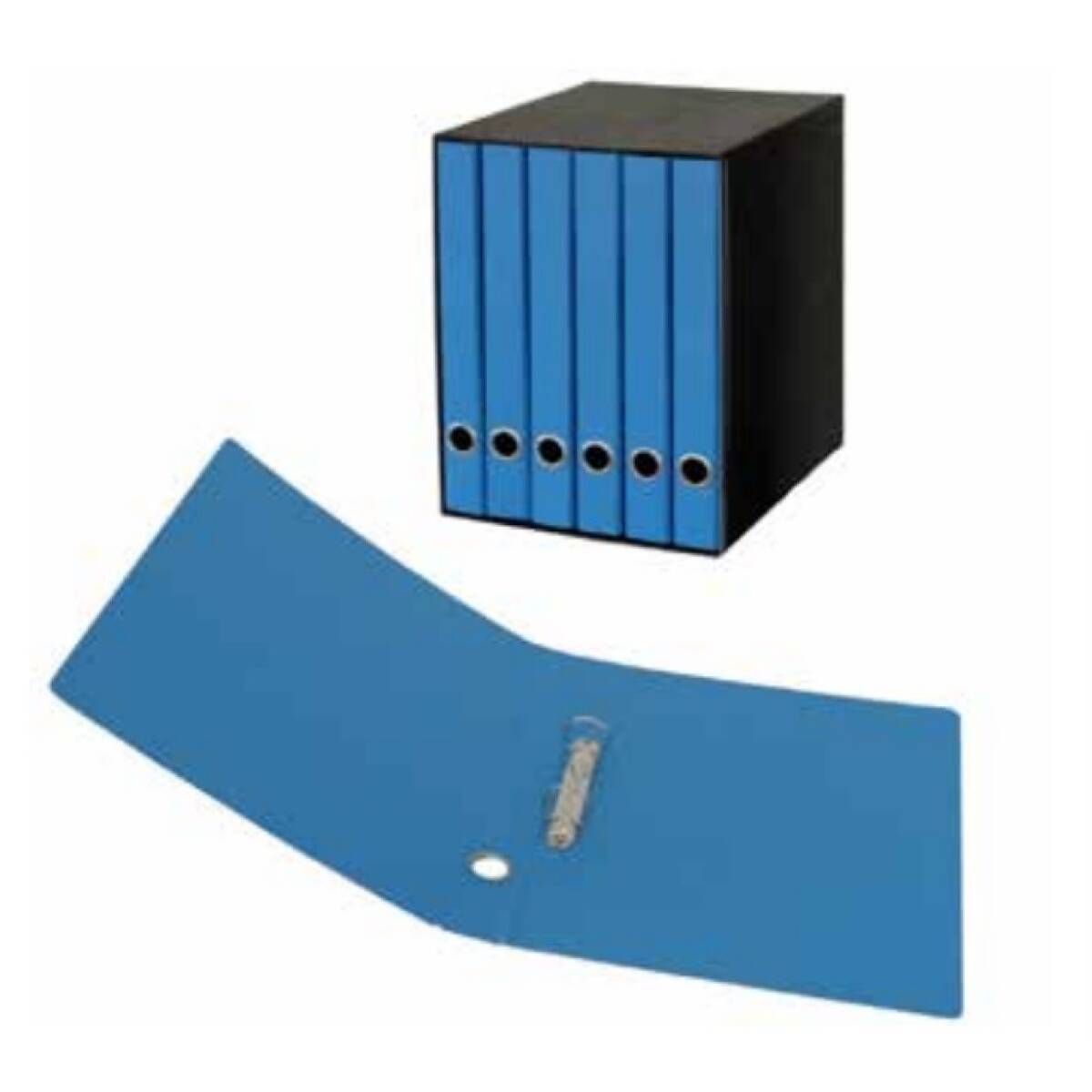 GRUPPO 6 CARTELLE C/ANELLI 25X33 D25 BLU