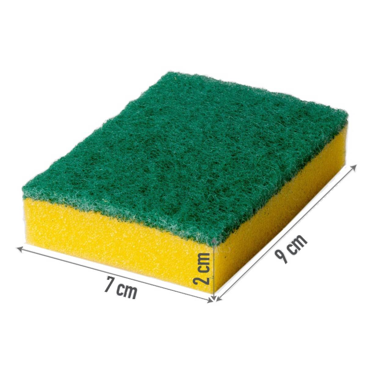 SPUGNA ABRASIVA GIALLO/VERDE - 3PZ.