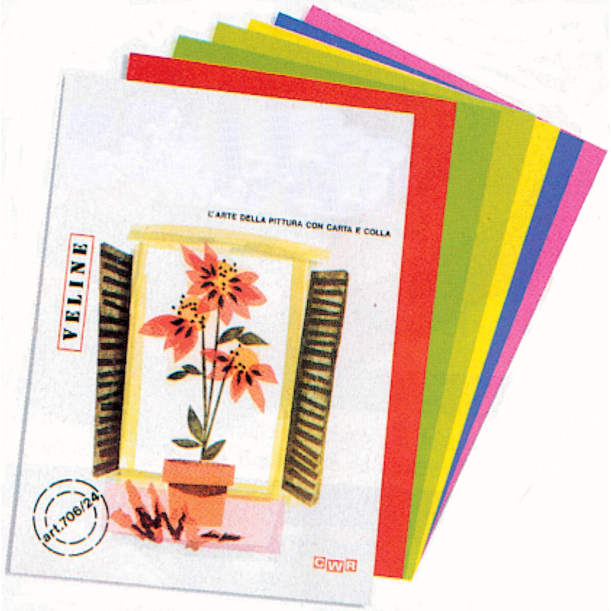 BL.CARTA VELINA 24 FG ASSORT 24X34