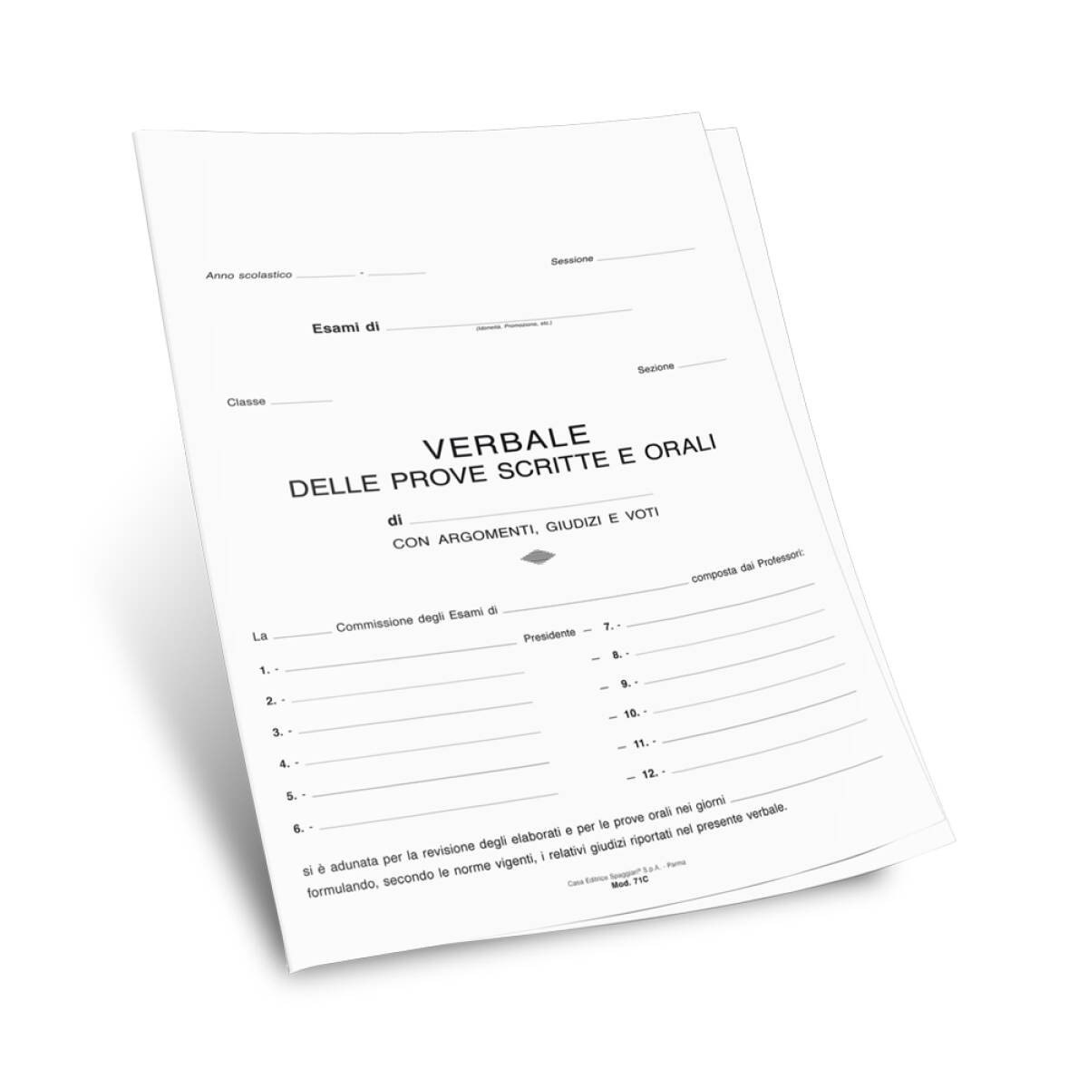 VERBALE PROVA SCRITTA