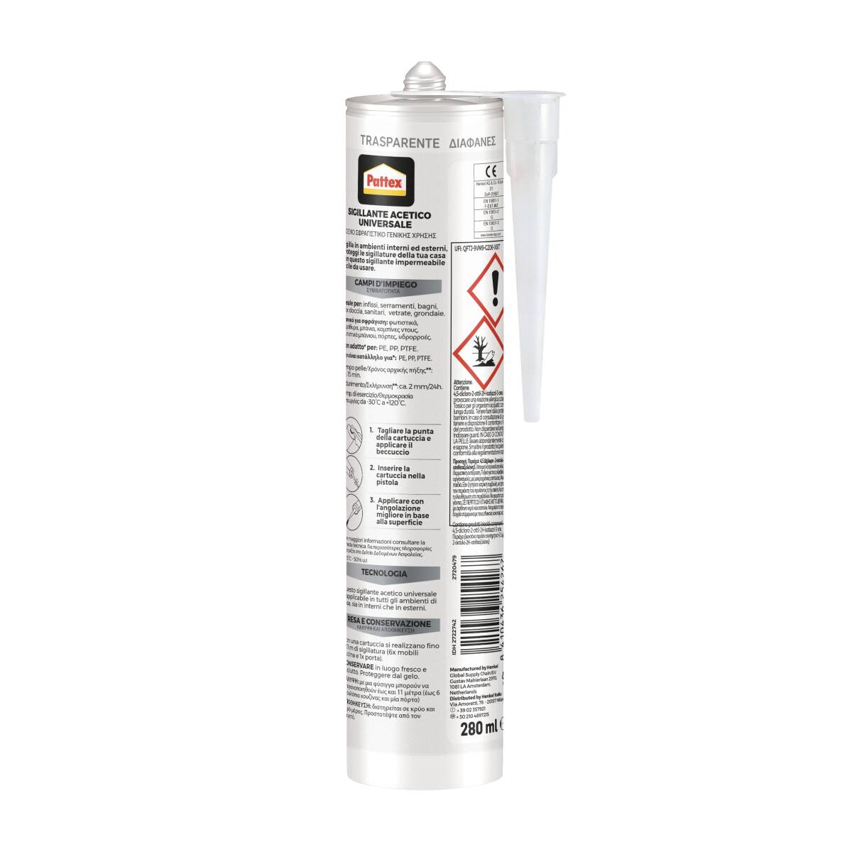 PATTEX SILICONE UNIVERSALE 280 ML.