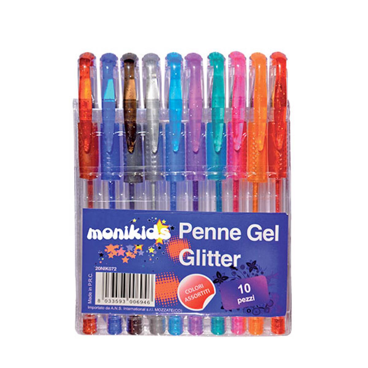 PENNA GEL GLITTER 10 COL. ASS.