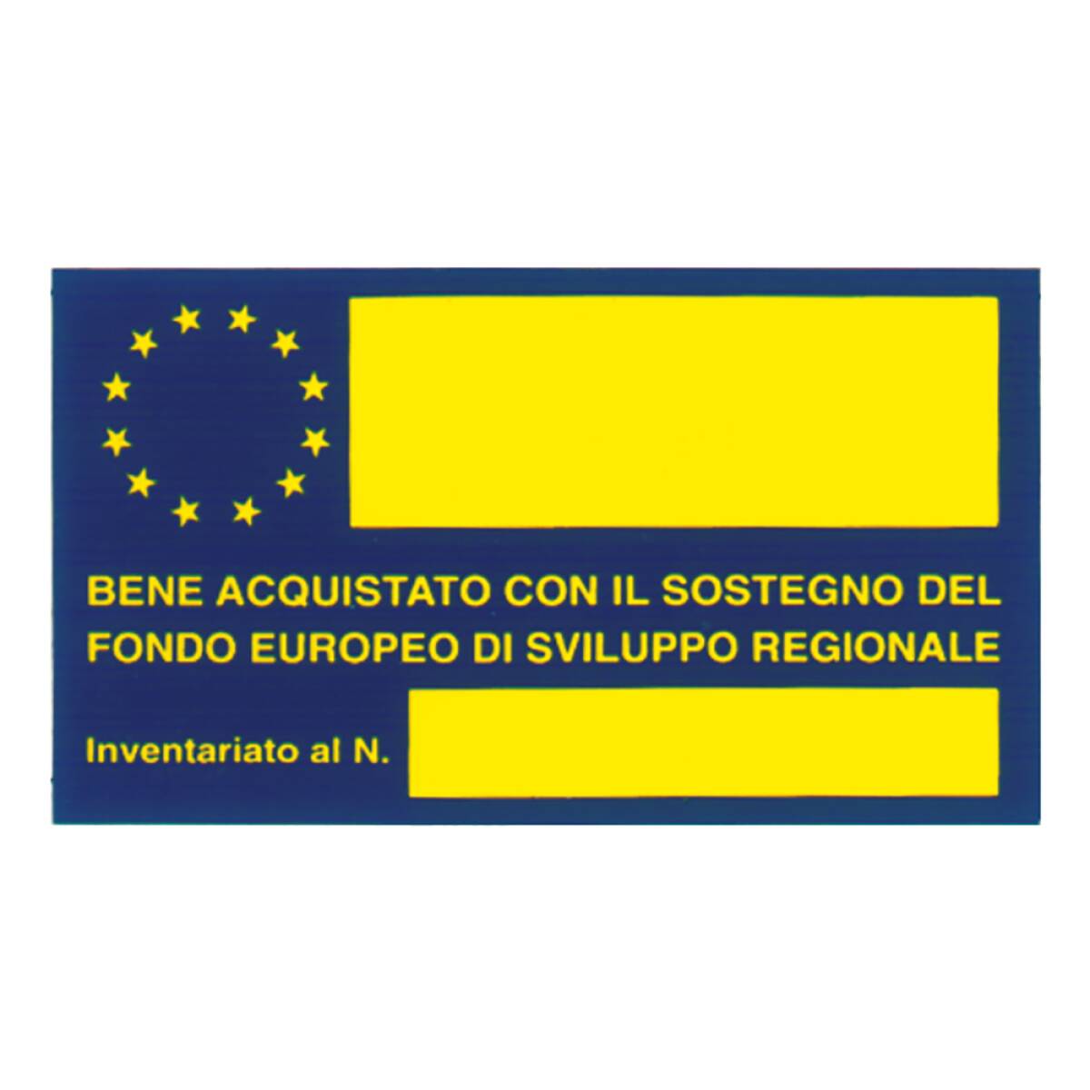 Etichette in plastica beni Fondo Europeo