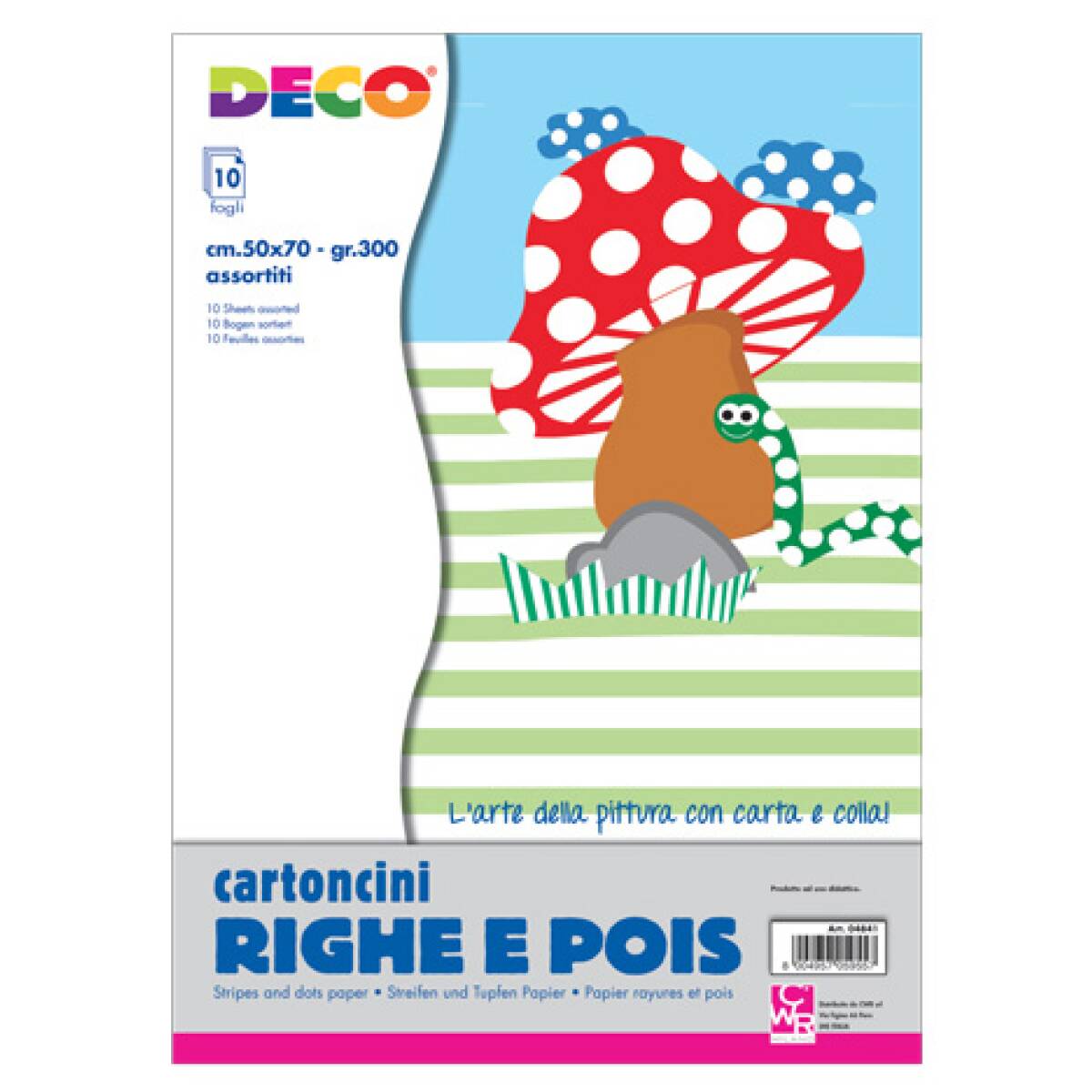 CARTONC RIGHE/POIS GR300 23X33 10FG.