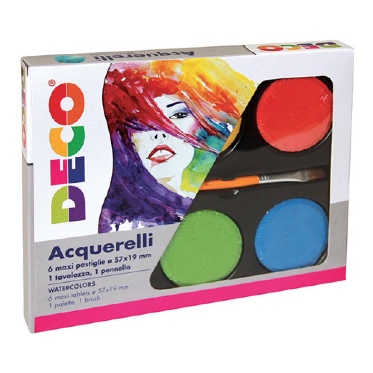 ACQUARELLI MAXI 6 PASTIGLIE ASSORT.