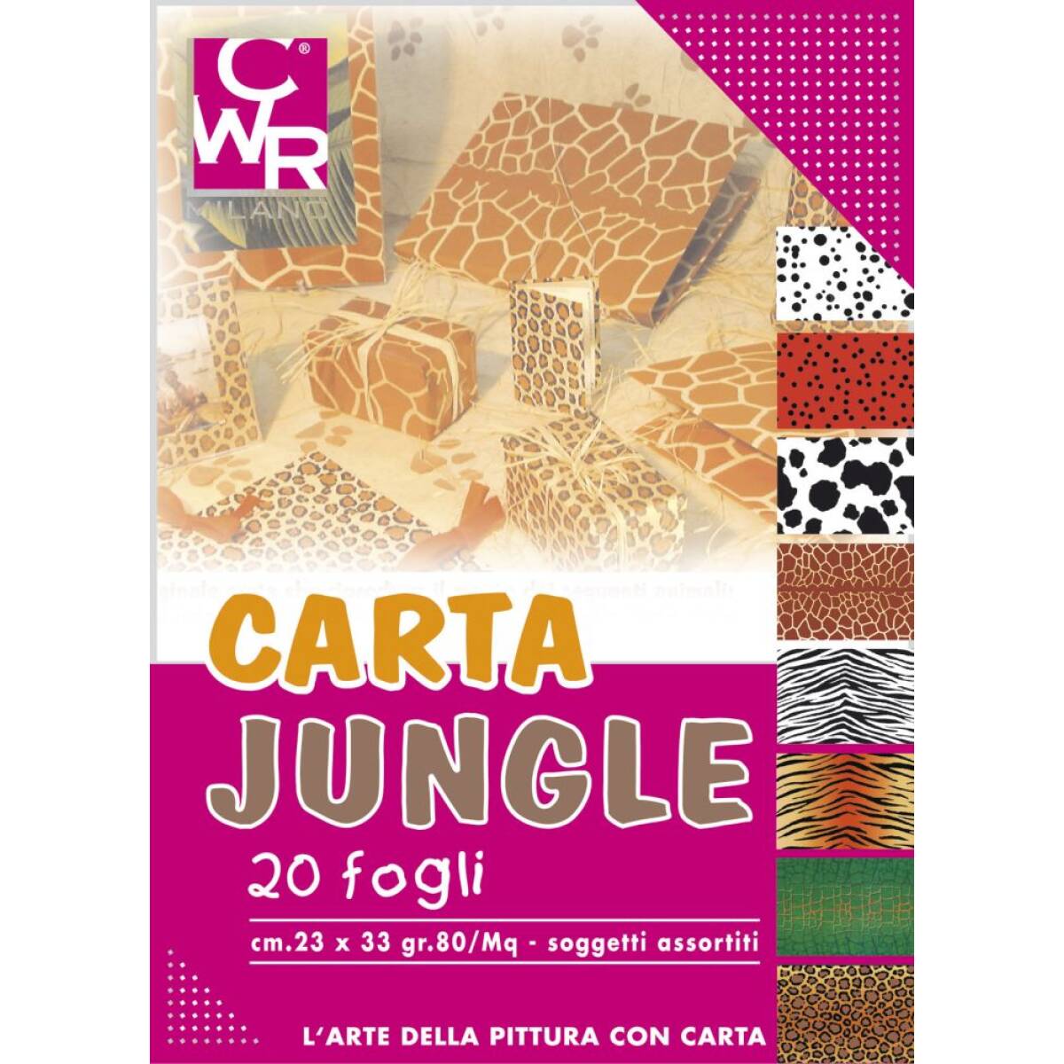 CARTA ANIMALI 20 FG FANT ASS 23X33