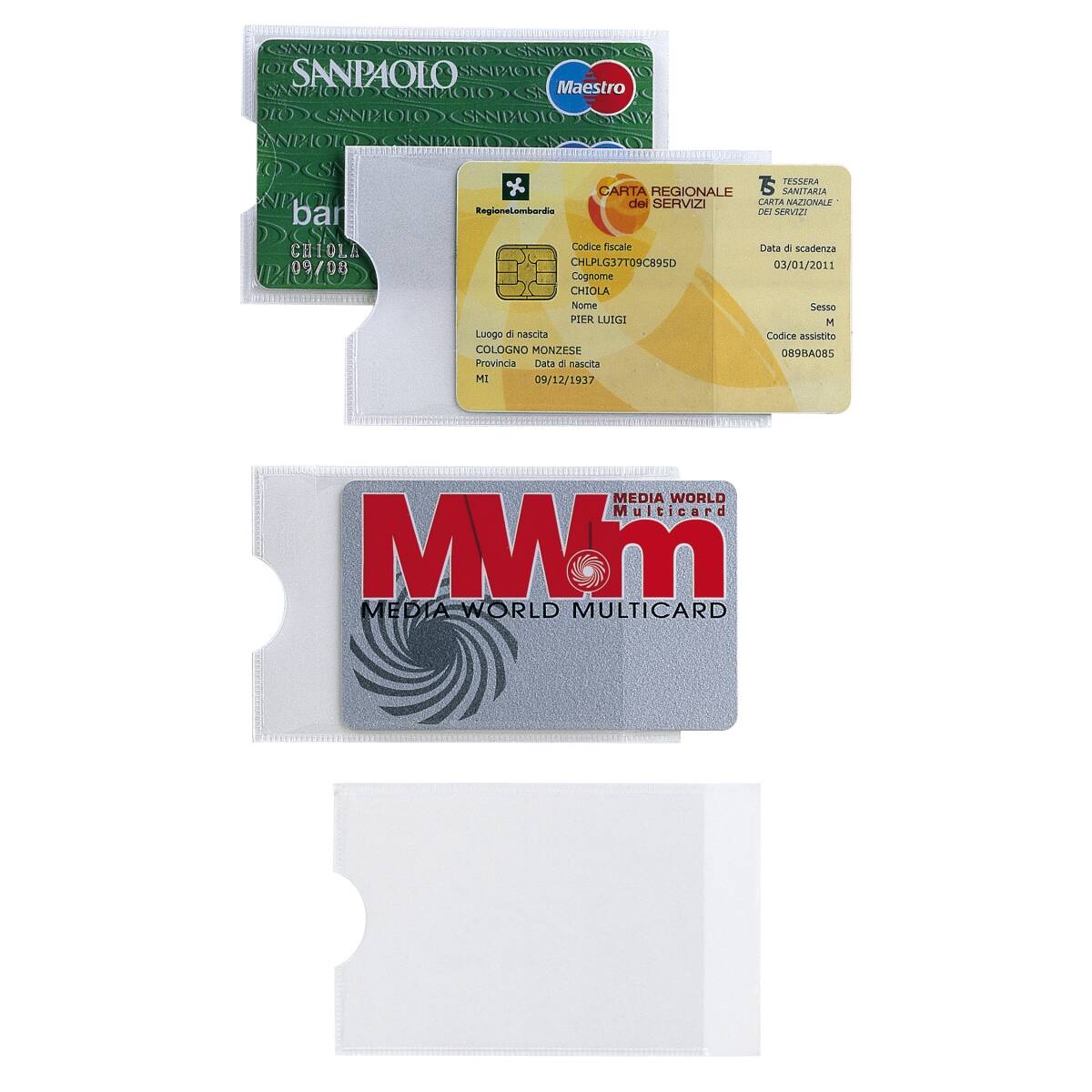 TASCHE ADESIVE PORTA BADGE 5,4X8,6
