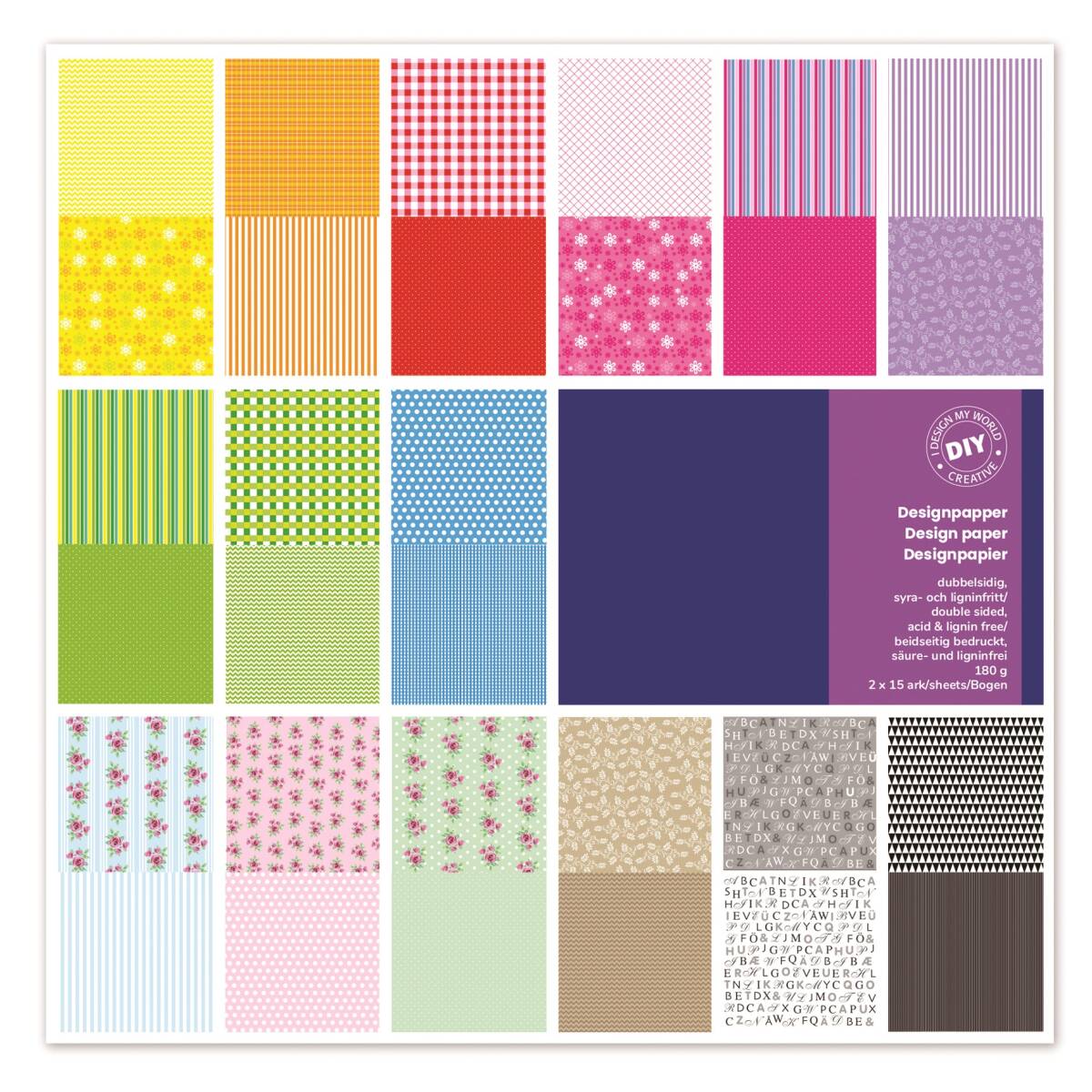 CARTA PER SCRAPBOOKING - SET 30 FG