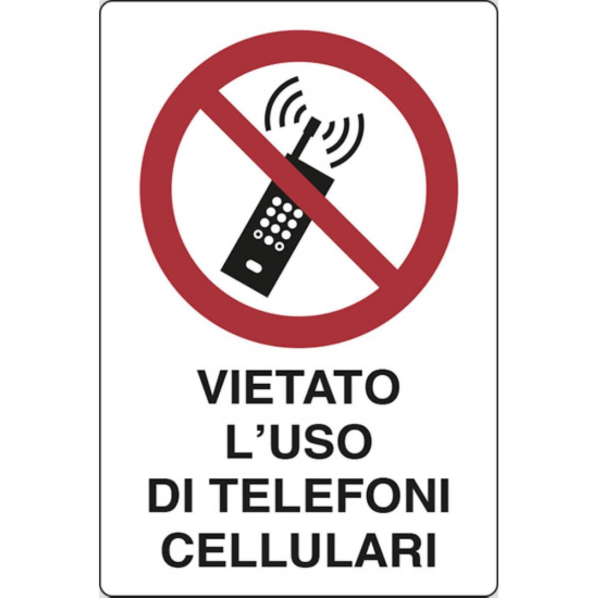 CARTELLO NON USARE CELLULARE 30X20 ALL.