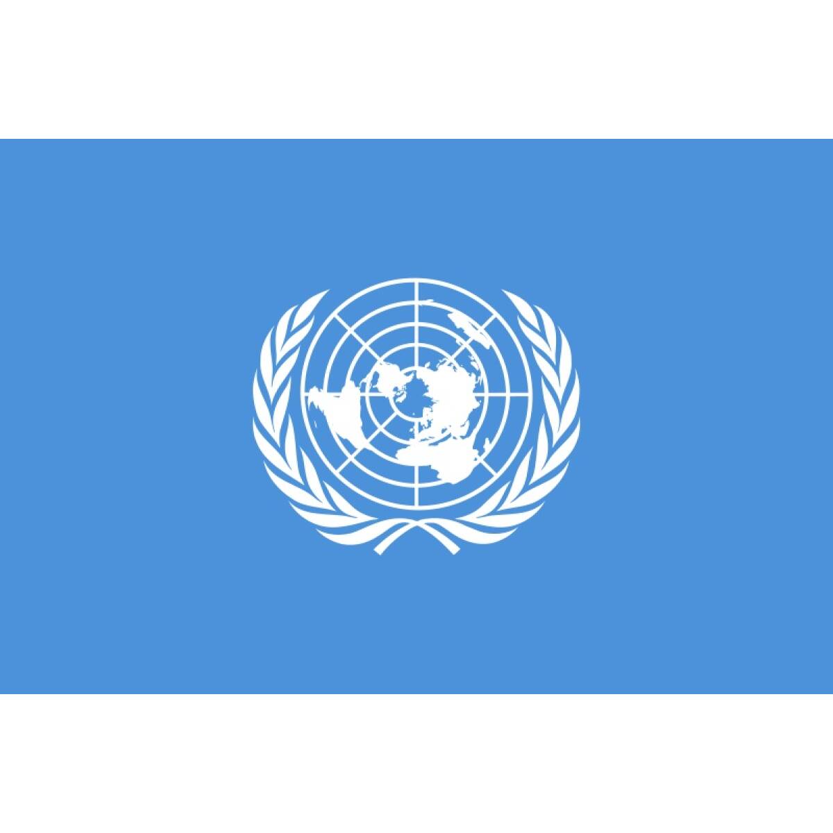 BANDIERA ONU STAMPATA 100X150