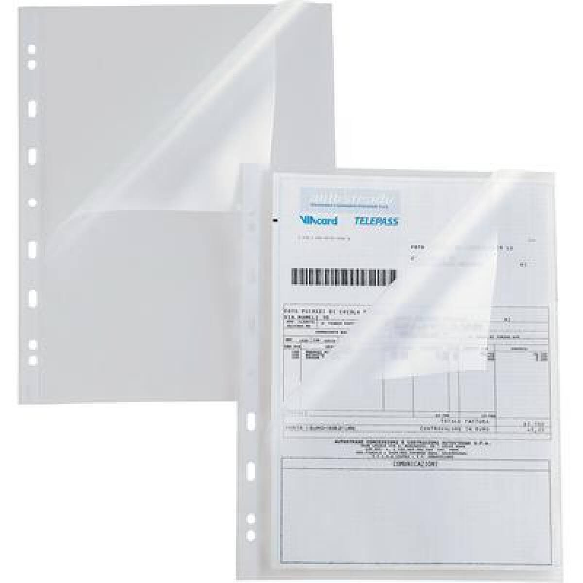 BUSTE FORATE 22X30 APERTE 2 LATI 25PZ